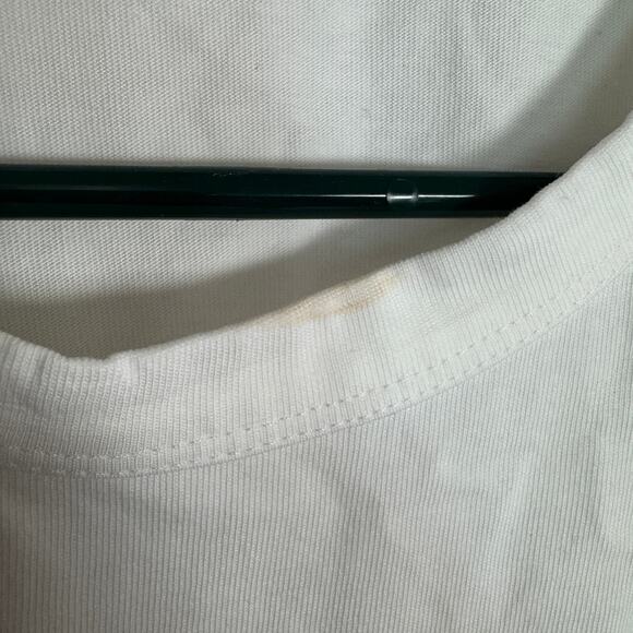 Madewell The Perfect Crewneck Tee SZ L White Jersey Cotton Short Sleeve Pullover - Picture 6 of 9